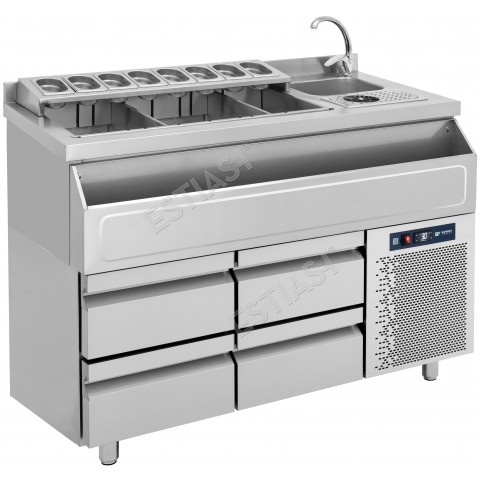 Refrigerated bar station 139cm