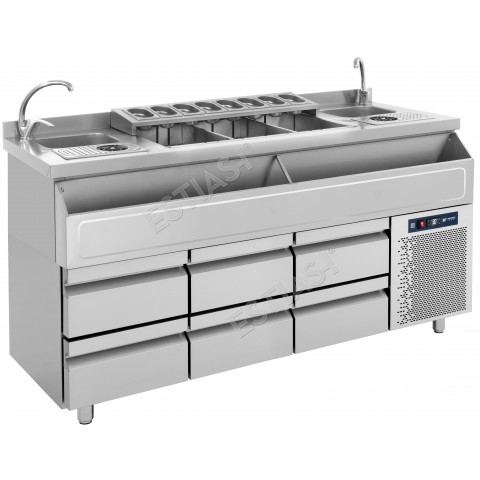 Refrigerated bar station 185cm