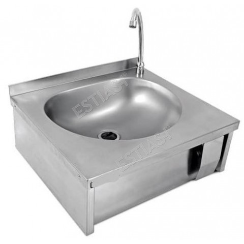 Wall-mounted hand basin with knee button ITALSTAR