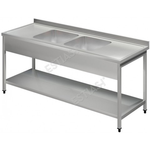 Sink unit open 190cm with 2 compartments