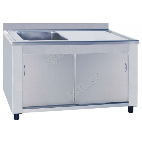 Sink unit closed 110cm with 1 compartment in the left