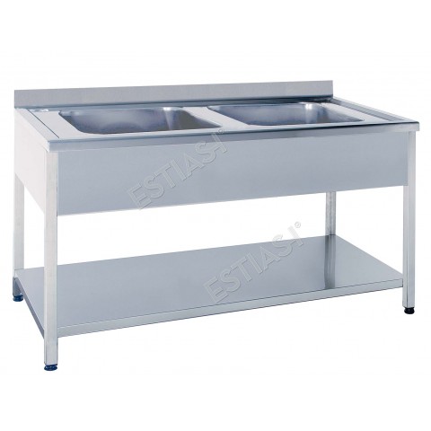 Sink unit open 110cm with 2 compartments