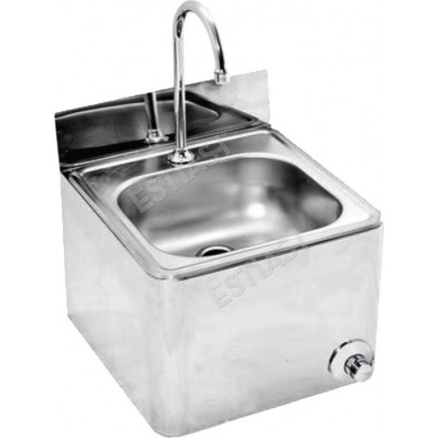 Wall mounted hand basin HACCP with knee button XDOME