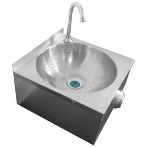 Wall mounted hand sink HACCP with knee operated valve