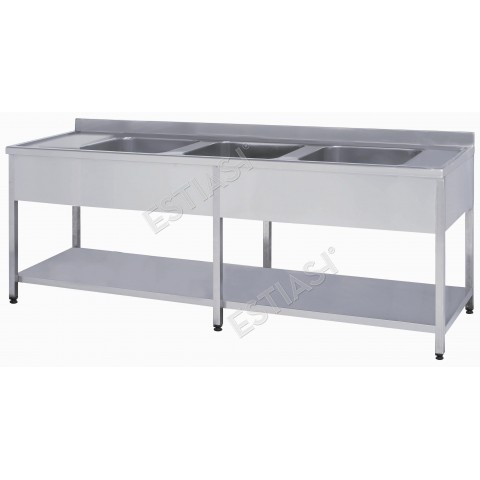 Sink unit 240cm open with 3 compartments