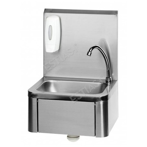 Wall mounted hand sink HACCP with knee operated valve