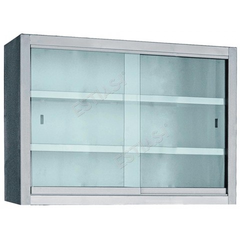 Cupboard 140cm with sliding glass doors