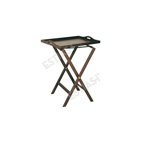 Tray stand in natural color wood