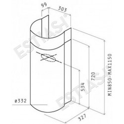 Απορροφητήρας inox GENNY 120