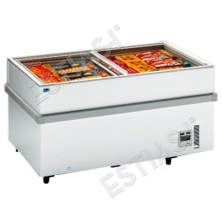 Horizontal freezer with glass LID