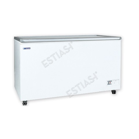 Chest freezer with sliding glass top 206cm