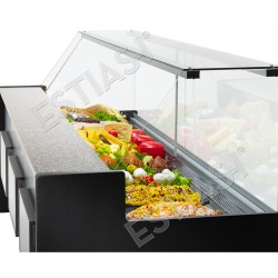 Commercial refrigerated display for deli meats-cheese 350cm without compressor MESETAS ZOIN