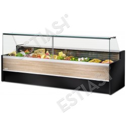 Commercial refrigerated display for deli meats-cheese 250cm without compressor MESETAS ZOIN