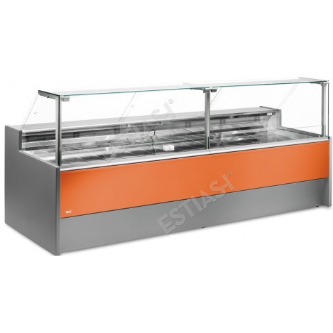 Commercial refrigerated display for deli meats-cheese 250cm without compressor ZOIN