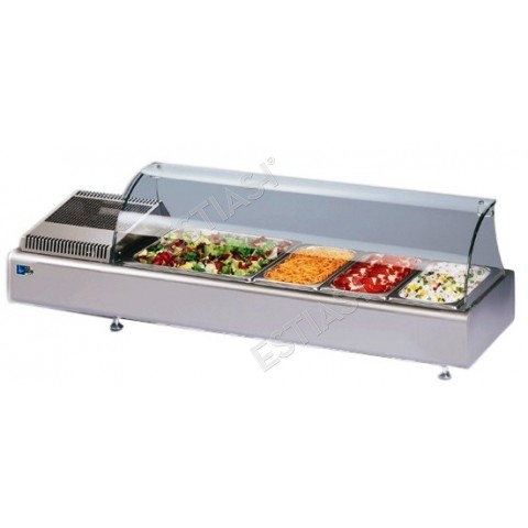 Countertop refrigerared display case with basins 173cm COLD MASTER