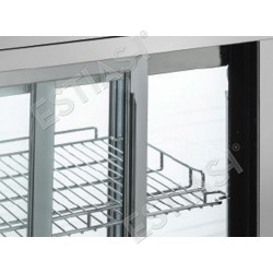 Chrome shelves and rear sliding doors