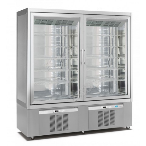 Double door refrigerated / freezer pastry display case 172cm +5 / -20 LONGONI