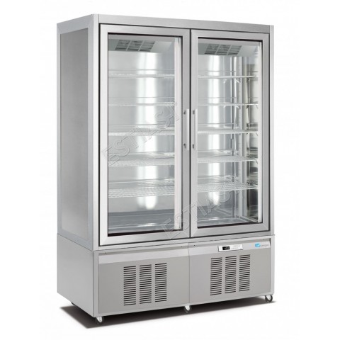 Double door refrigerated / freezer pastry display case +5 / -20 LONGONI