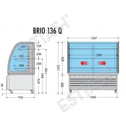 Ψυγείο βιτρίνα συντήρησης/ κατάψυξης +5 / -18 BRIO 137 BTQ BIS της TECFRIGO