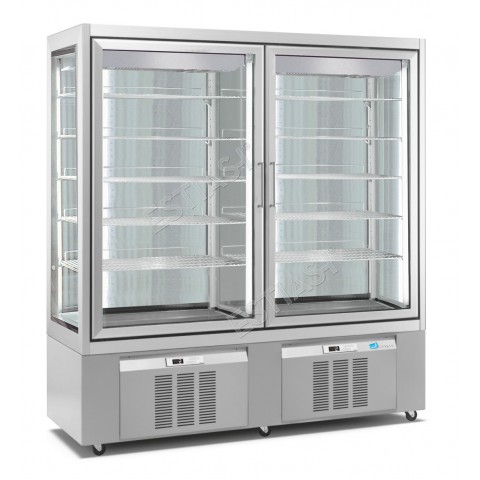 Ψυγείο βιτρίνα συντήρησης γλυκών 172εκ με κρυστάλλινες πλευρές SOFT AIR -2 / +15 LONGONI