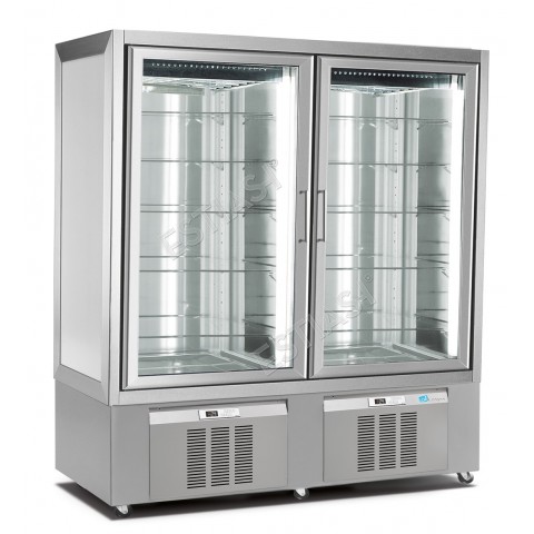 Refrigerated pastry display case 172cm double door LONGONI