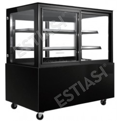 Refrigerated display case 120cm with 4 glass sides