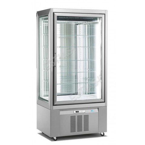Refrigerated pastry display case 90cm with 4 glass sides LONGONI