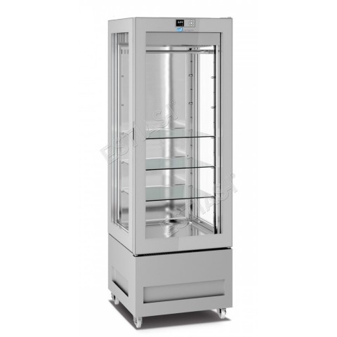 Meat refrigerated display cabinet with 3 crystal sides & 1.90cm height LONGONI
