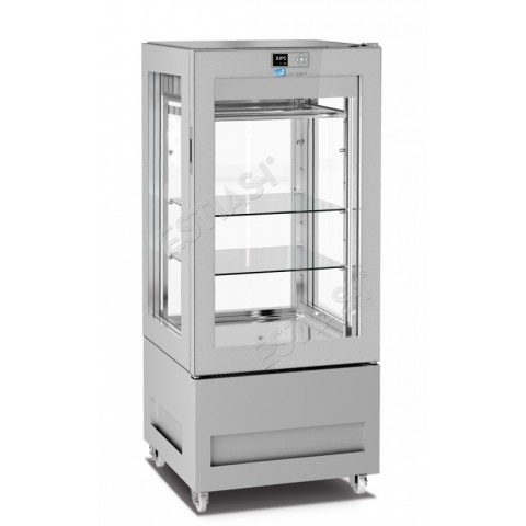 Meat refrigerated display cabinet with 4 crystal sides LONGONI