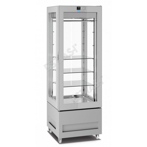 Meat refrigerated display cabinet with 4 crystal sides & 1.90cm height LONGONI