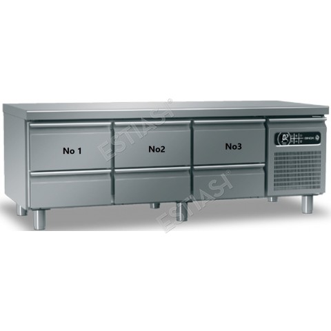 Refrigerated low height counter 175x70cm GINOX
