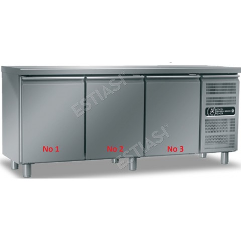 Refrigerated counter 197.5x80 40x60cm GINOX