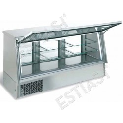 Vision counter case lift-up tempered double glass system VC2010 by INFRICO