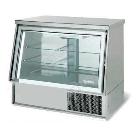 Vision counter case lift-up tempered double glass system VC1400 by INFRICO