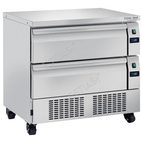 Refrigerated Counter with 2 drawers GN 1/1 dual temperature COOL HEAD