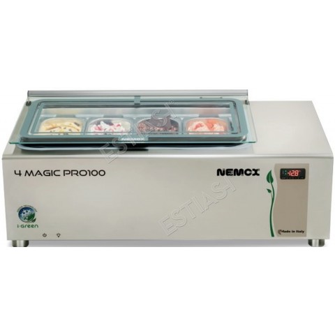 Ice cream display freezer 4 GN 1/4 MAGIC PRO 100 i-Green NEMOX
