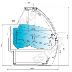Ice cream refrigerated display 20 basins VAR18H INFRICO