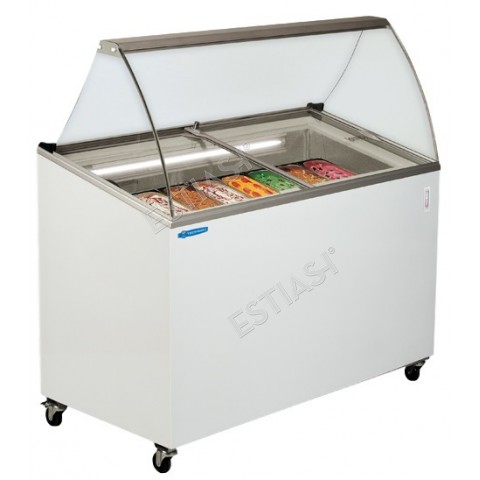 Ice cream refrigerated display for 7 basins TECFRIGO