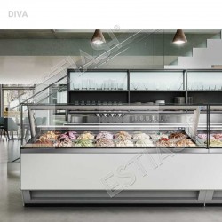 Ice cream display cabinet 18 containers DIVA 170 ISA