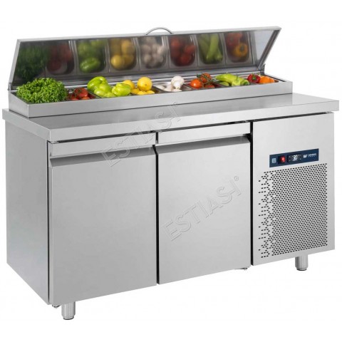 Refrigerated pizza preparation counter 139cm