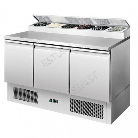 Refrigerated saladette 137cm with 3 doors