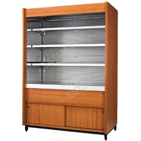 Refrigerated merchandiser 356cm with storage cabinet