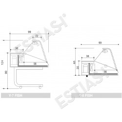 ZOIN countertop fish display 150cm