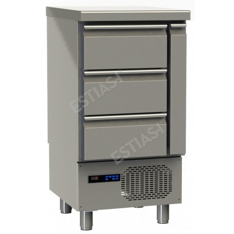 Fish counter 57cm with 3 drawers GINOX