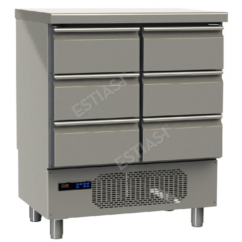 Fish counter with 6 drawers GINOX