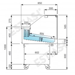 INFRICO VRP refrigerated fish display 134cm