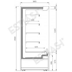 INFRICO EMS9 chilling open merchandiser 102cm