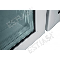 Ψυγείο βιτρίνα κατάψυξη διπλή με κρυστάλλινες πόρτες