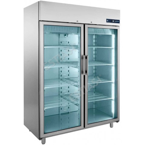 Ψυγείο βιτρίνα κατάψυξη διπλή με κρυστάλλινες πόρτες