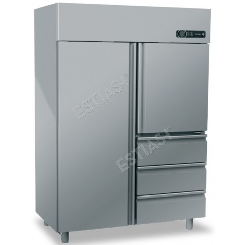 Upright refrigerated cabinet for GN 2/1 with drawers CN8R-142 GINOX